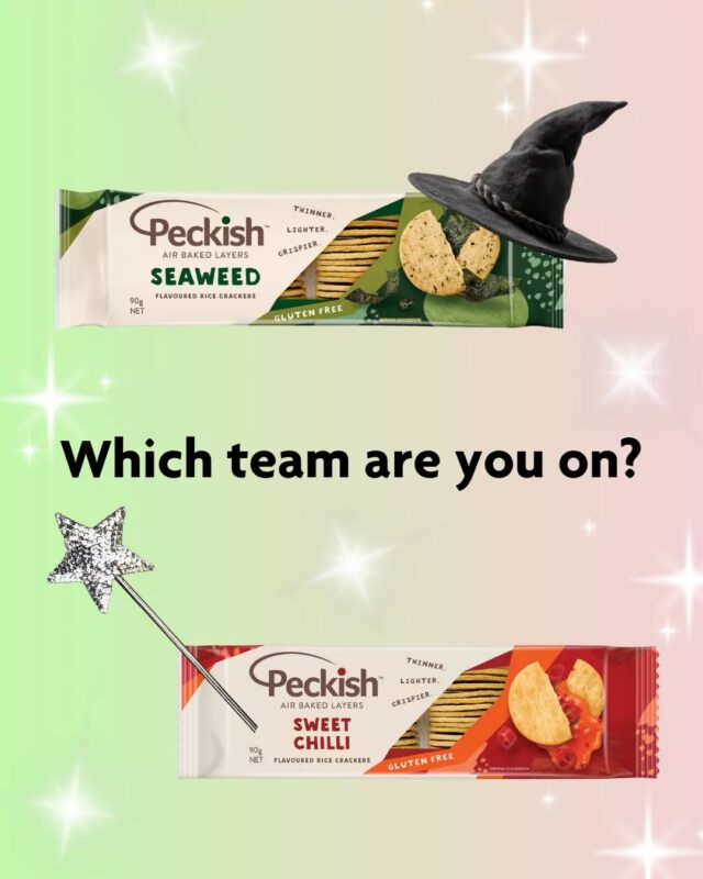 Which is best… Seaweed or Sweet Chilli? 💕💚  Peckish, The Lighter Way To Snack!