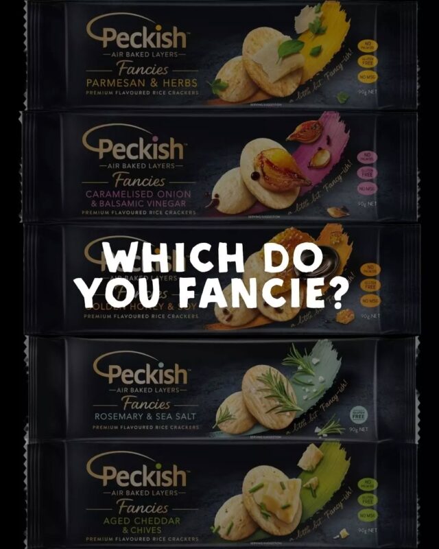 Which do you fancie?  Our Fancies range have a personality of their own, there is a flavour for everyone 🌶️🍋‍🟩🍯🧀  #FeelingPeckish #Peckish #Fancies #ThinnerLighterCrispier #Snack